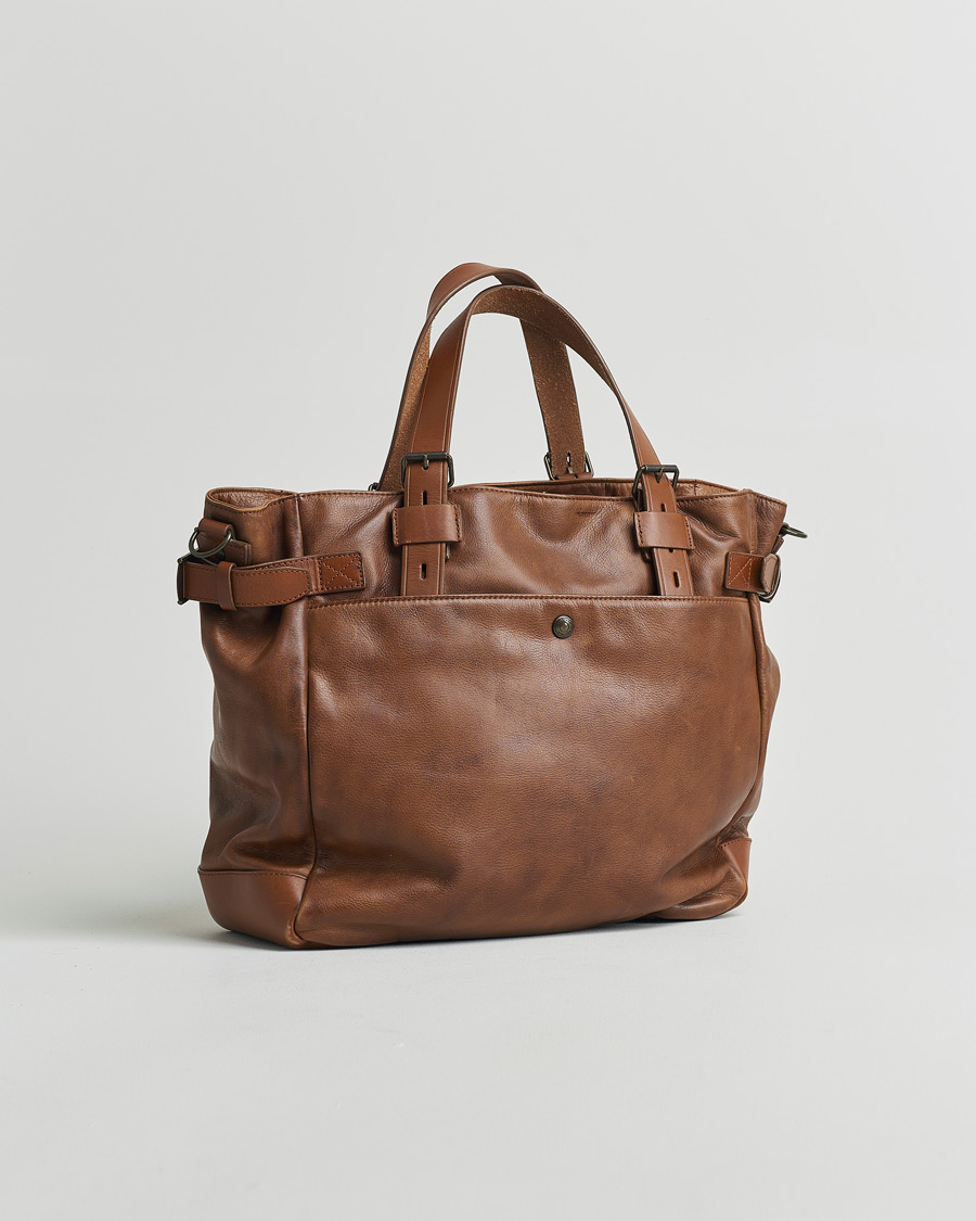 Homme | Belstaff Touring Leather Tote Bag Cognac | Pre-owned | Belstaff Touring Leather Tote Bag Cognac