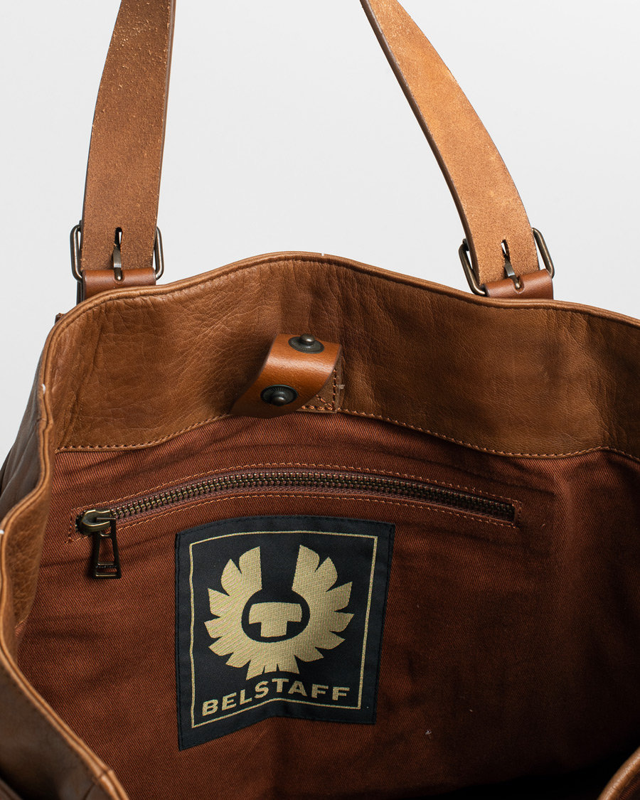 Homme | Belstaff Touring Leather Tote Bag Cognac | Pre-owned | Belstaff Touring Leather Tote Bag Cognac