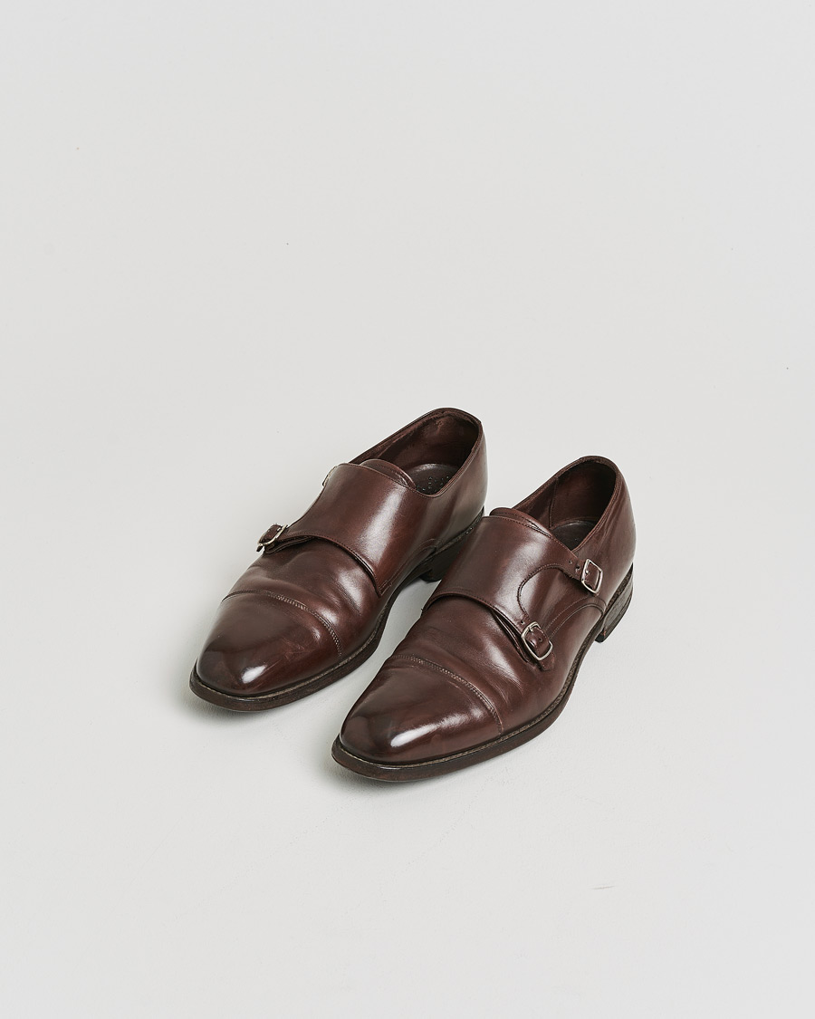 Heren | Pre-owned Schoenen | Pre-owned | Loake 1880 Cannon Monkstrap Dark Brown Burnished Calf UK9,5 - EU43,5