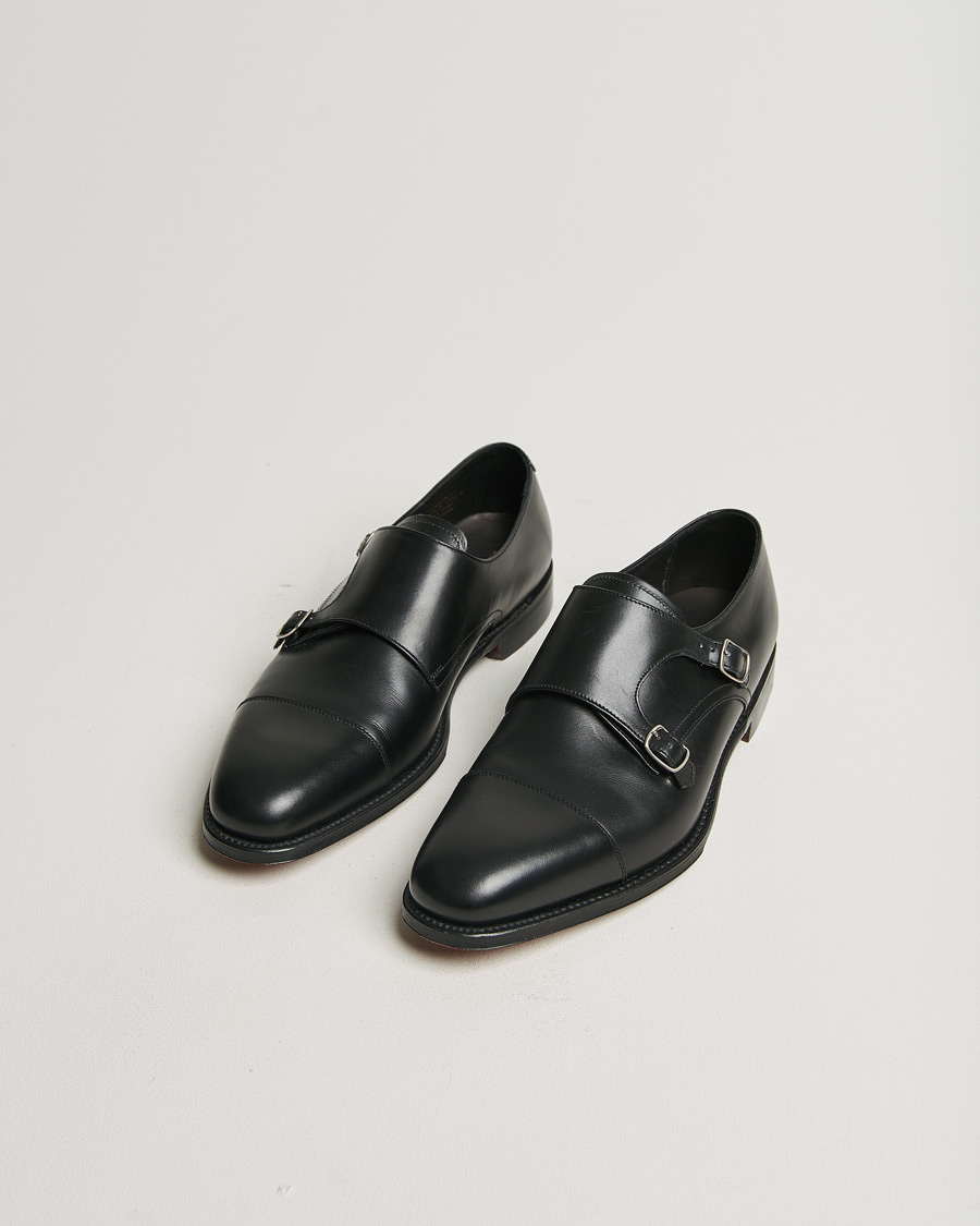 Homme | Loake 1880 Cannon Monkstrap Black Calf | Pre-owned | Loake 1880 Cannon Monkstrap Black Calf
