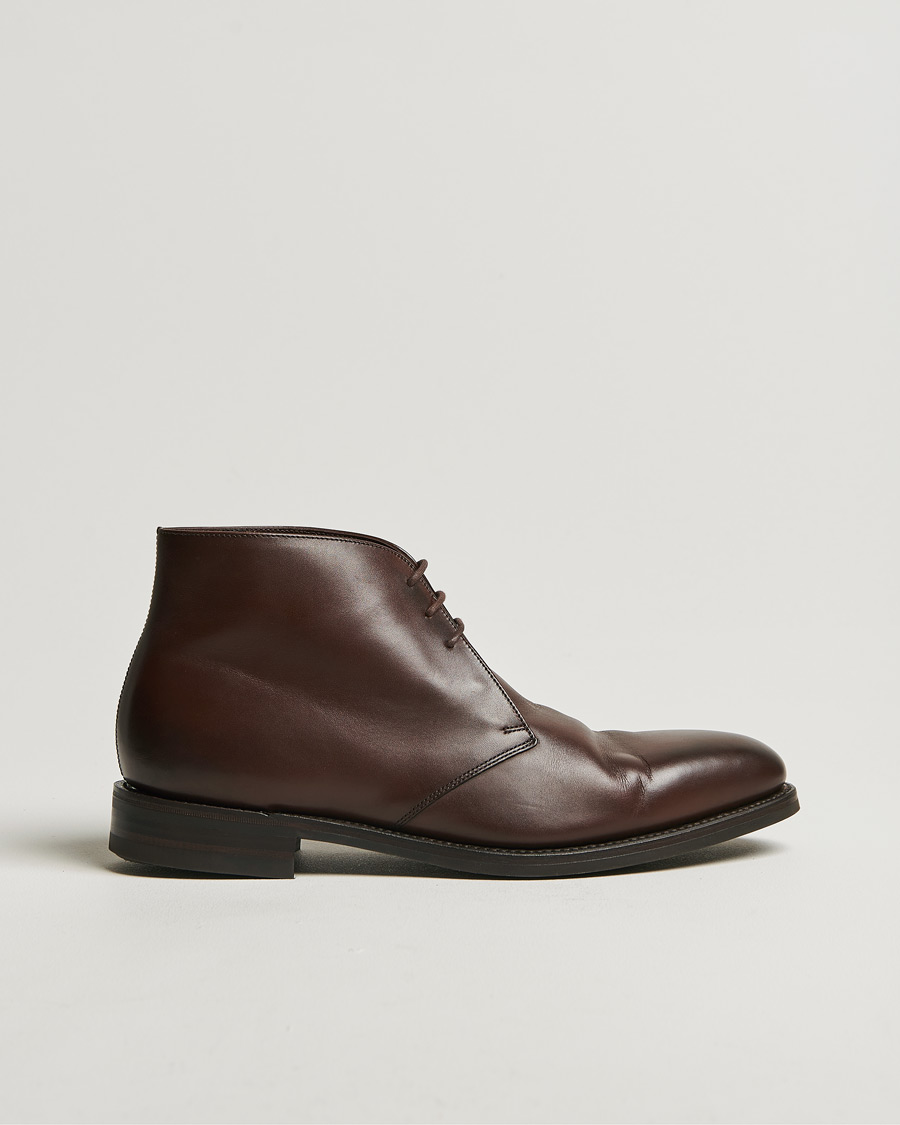 Heren | Loake 1880 Pimlico Chukka Boot Dark Brown Calf | Pre-owned | Loake 1880 Pimlico Chukka Boot Dark Brown Calf
