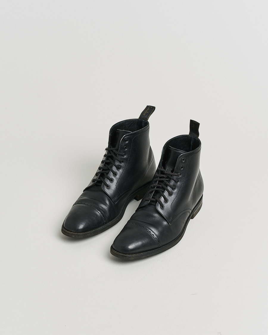 Heren | Pre-owned Goodyear genaaide schoenen | Pre-owned | Loake 1880 Hyde Boot Black Calf UK7 - EU41