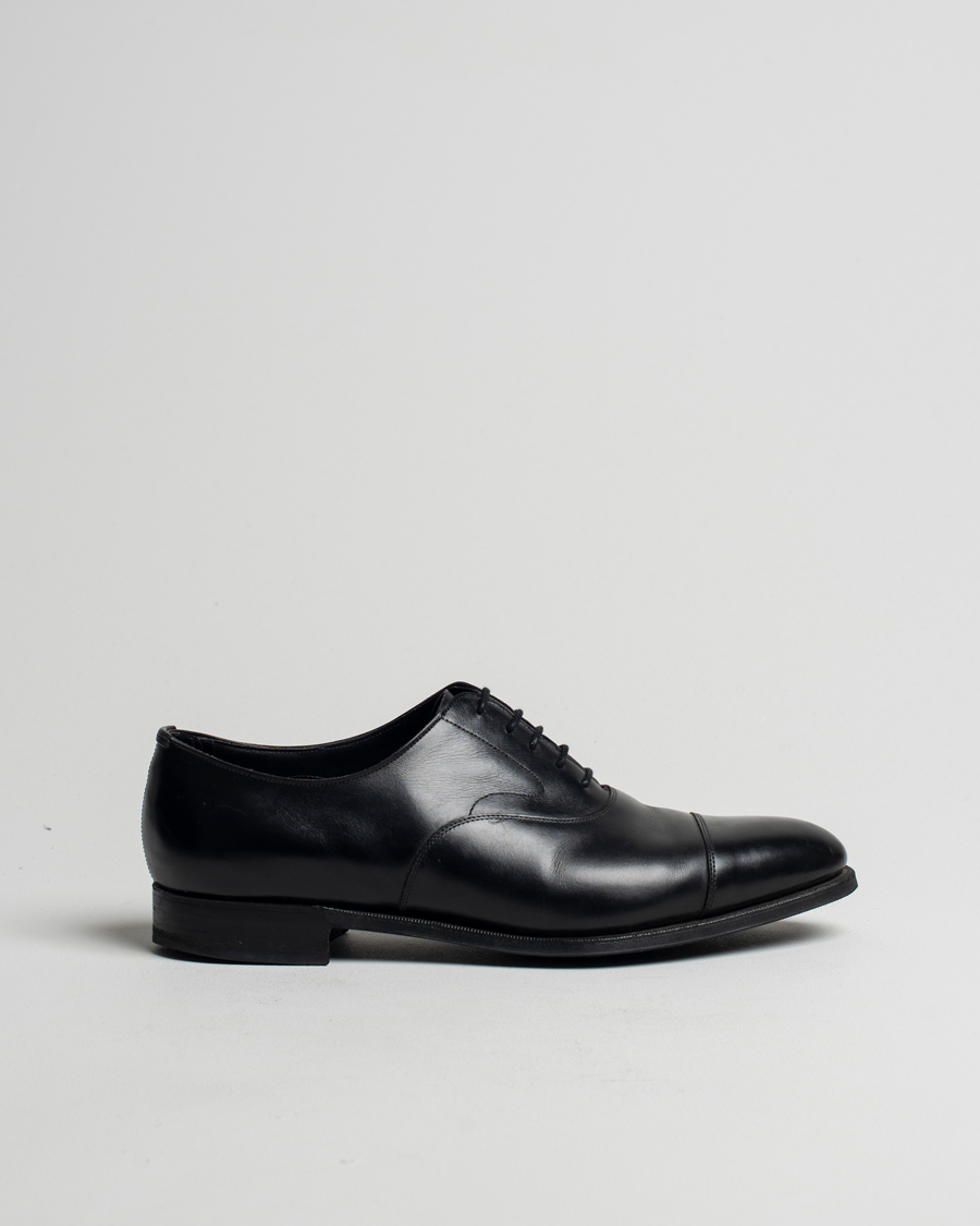 Homme | Edward Green Chelsea Oxford Black Calf | Pre-owned | Edward Green Chelsea Oxford Black Calf