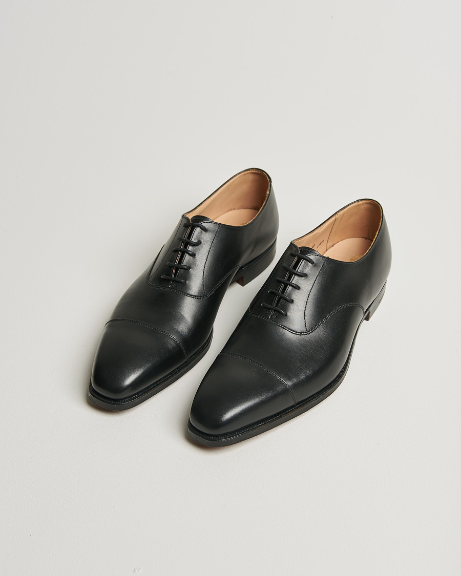 Heren | Crockett & Jones Hallam Oxford Black Calf | Pre-owned | Crockett & Jones Hallam Oxford Black Calf