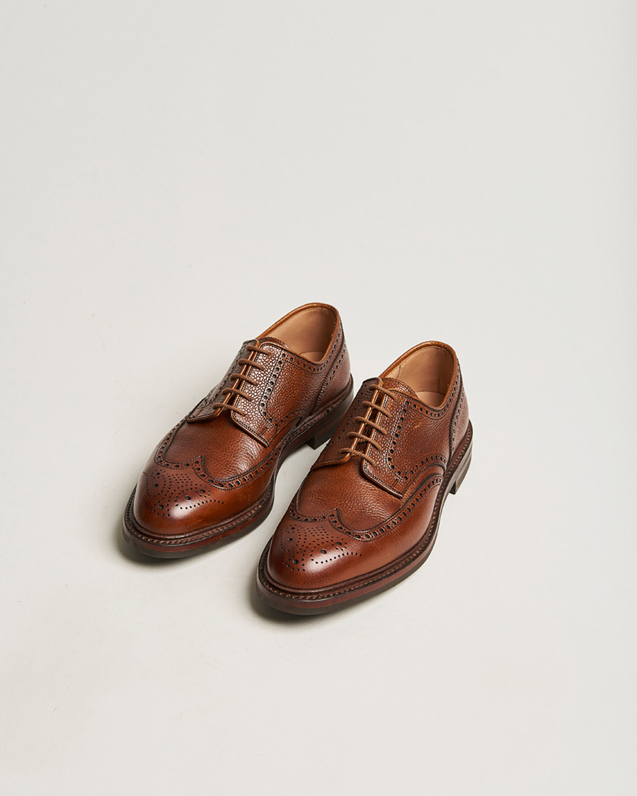 Heren | Pre-owned Goodyear genaaide schoenen | Pre-owned | Crockett & Jones Pembroke Derbys Tan Grained Calf UK10,5 - EU44,5