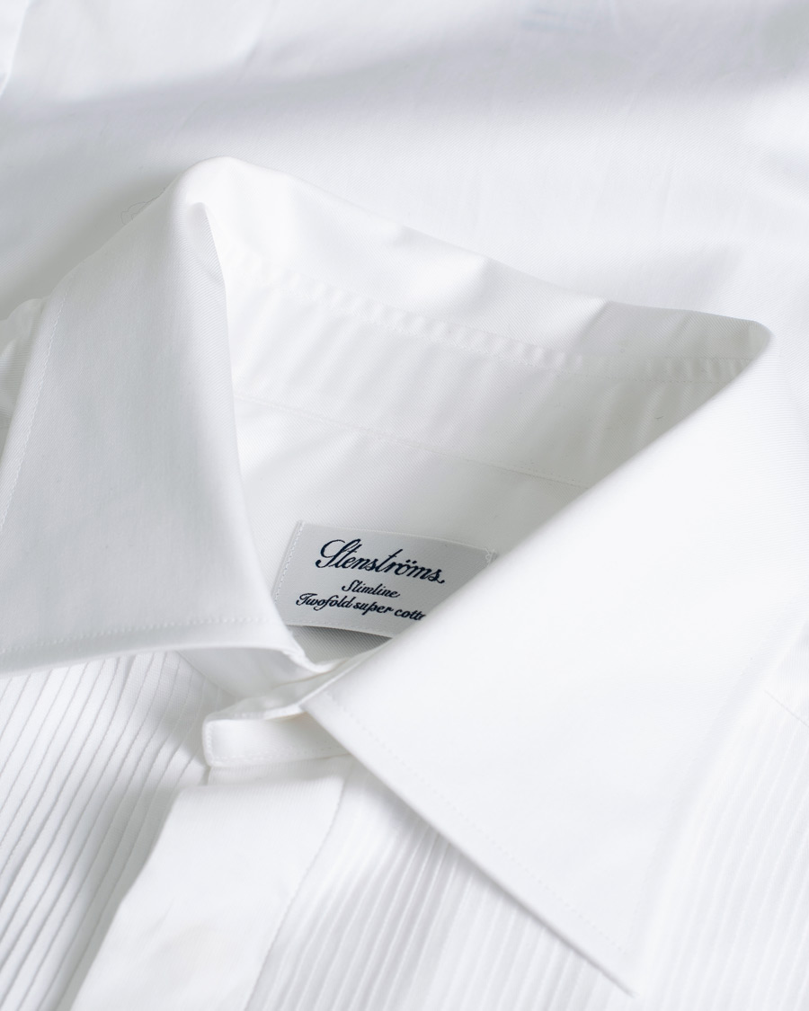 Heren | Stenströms Slimline Smoking Shirt White | Pre-owned | Stenströms Slimline Smoking Shirt White