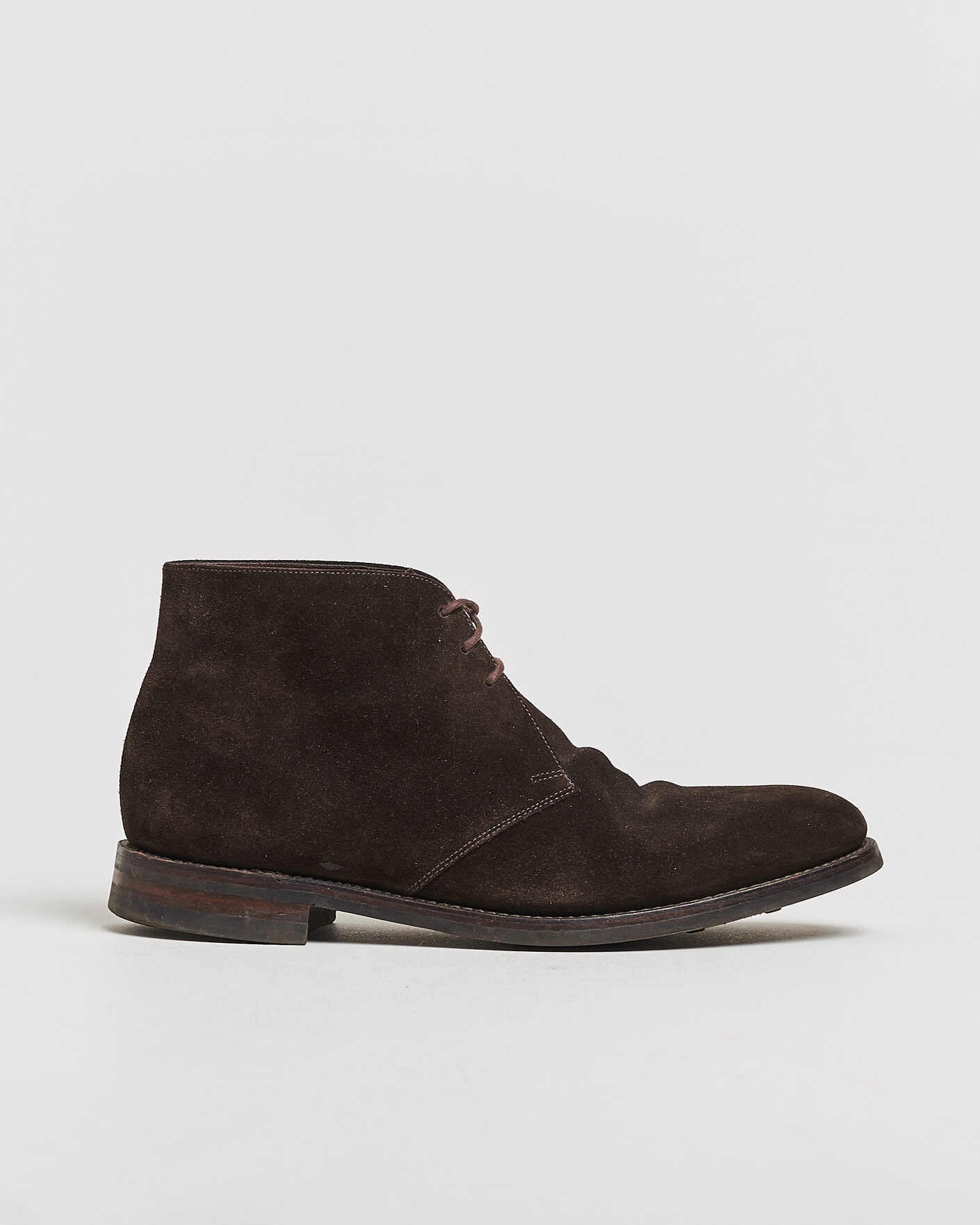 Heren | Pre-owned Goodyear genaaide schoenen | Pre-owned | Loake 1880 Pimlico Chukka Boot Dark Brown Suede UK10 - EU44