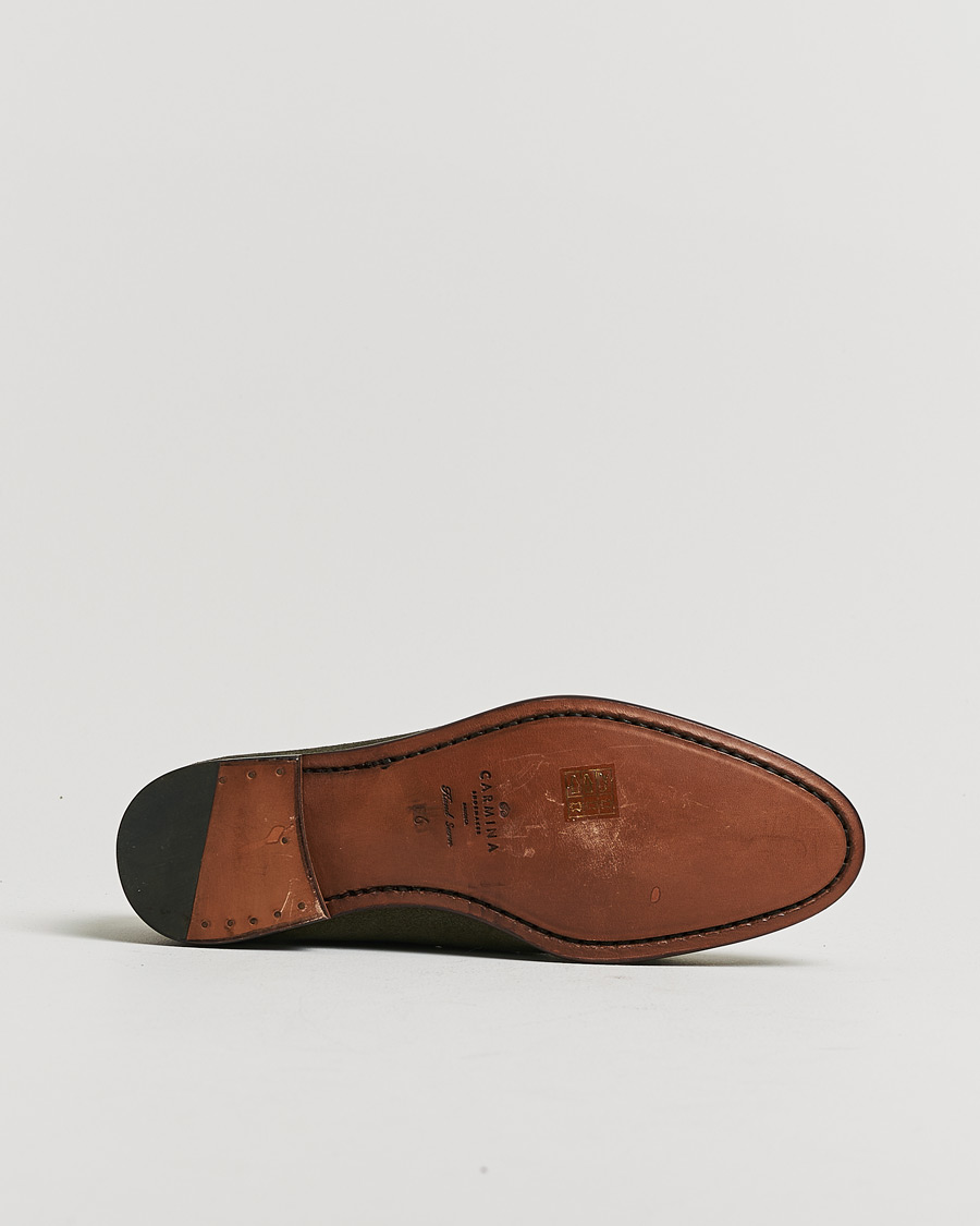 Heren | Pre-owned Goodyear genaaide schoenen | Pre-owned | Carmina Unlined Tassel Loafers Grey Suede UK6 - EU39