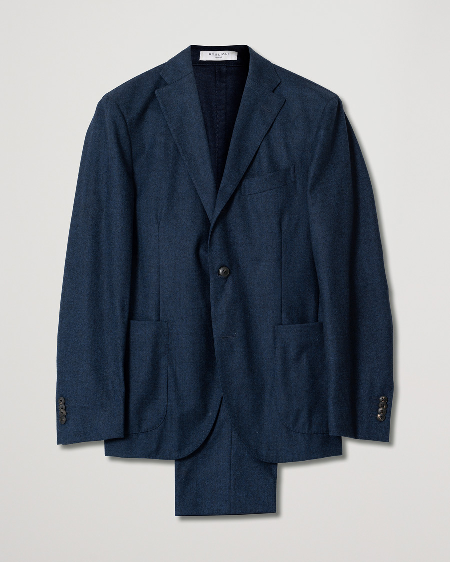 Heren | Boglioli Wool K Jacket Suit Dark Navy | Pre-owned | Boglioli Wool K Jacket Suit Dark Navy