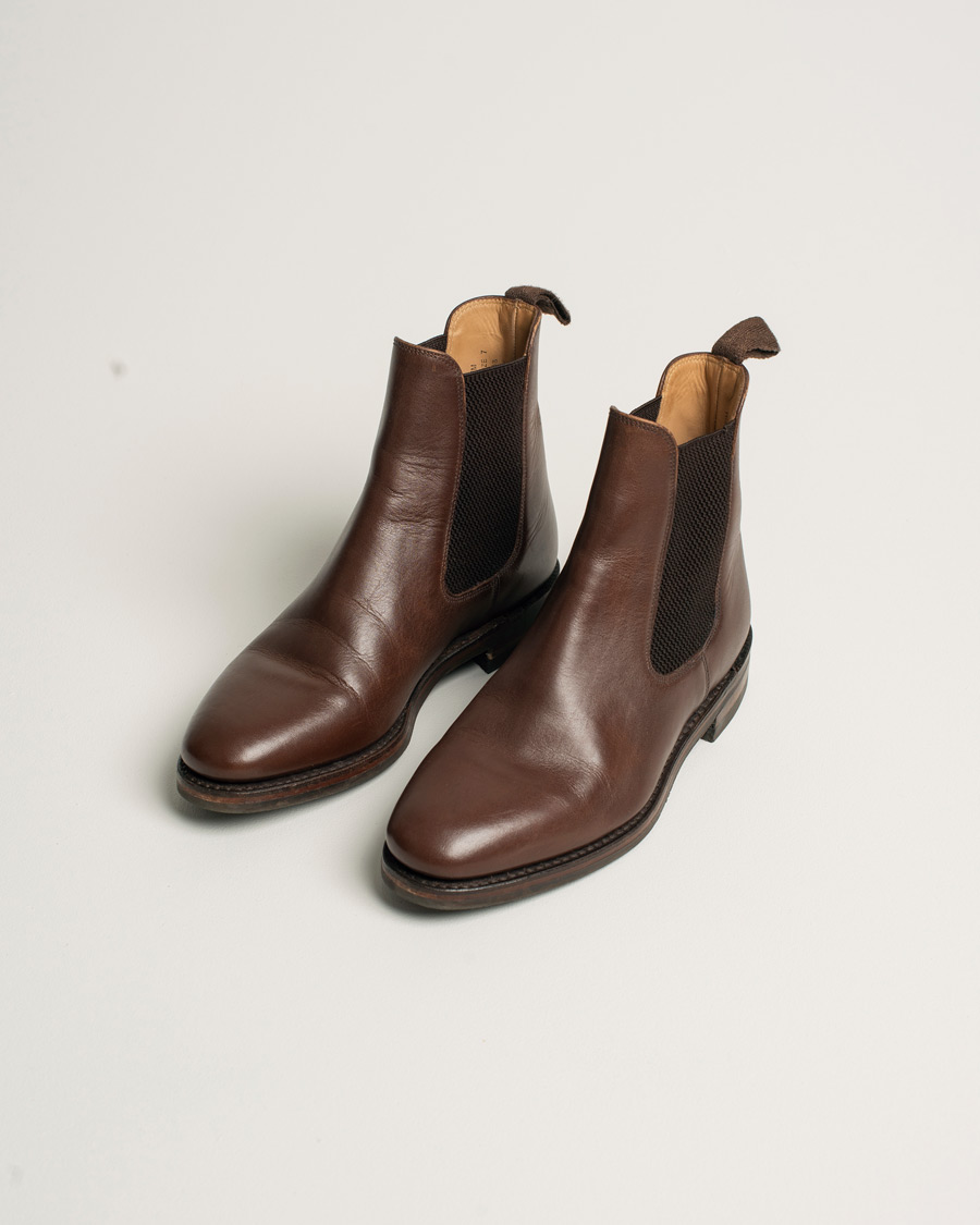 Heren | Loake 1880 Blenheim Chelsea Boot Brown Waxy Leather UK7 - EU41 | Pre-owned | Loake 1880 Blenheim Chelsea Boot Brown Waxy Leather UK7 - EU41