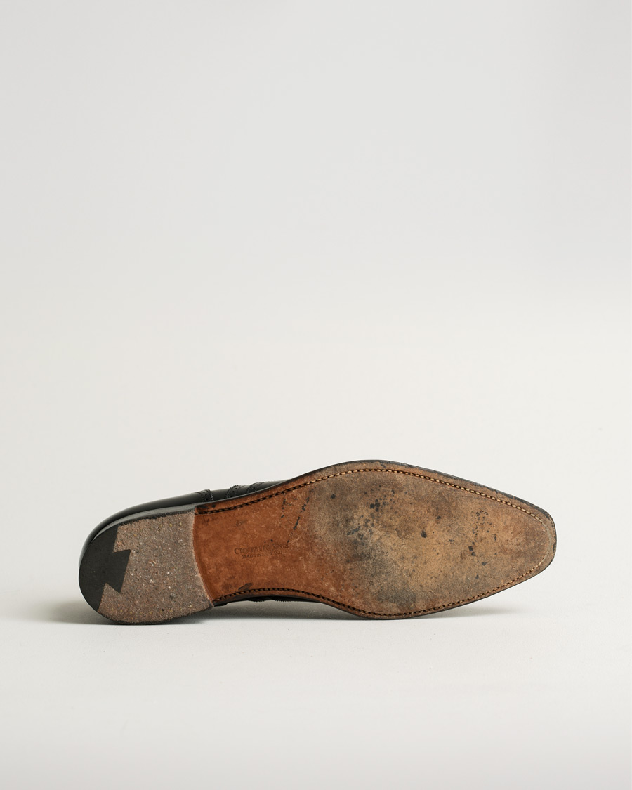 Heren | Crockett & Jones Drummond Oxford Leatcher Sole Black Calf | Pre-owned | Crockett & Jones Drummond Oxford Leatcher Sole Black Calf