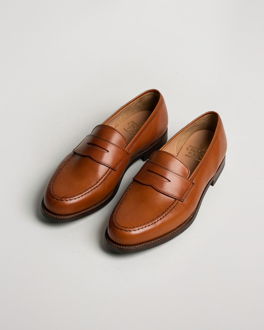 Heren | Crockett & Jones Boston City Sole Congac Calf | Pre-owned | Crockett & Jones Boston City Sole Congac Calf