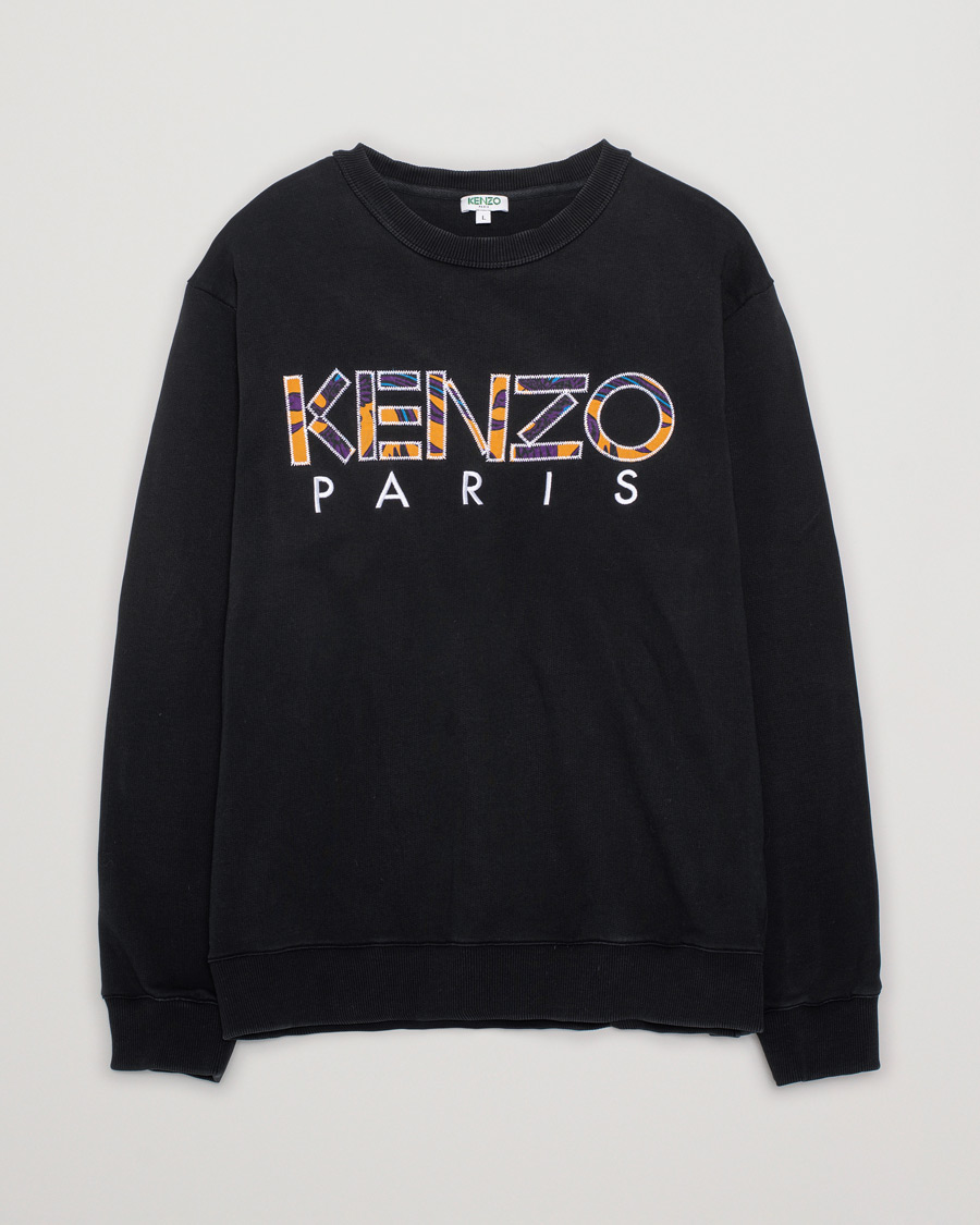 Heren | Kenzo Paris Sweatshirt Black | Pre-owned | Kenzo Paris Sweatshirt Black
