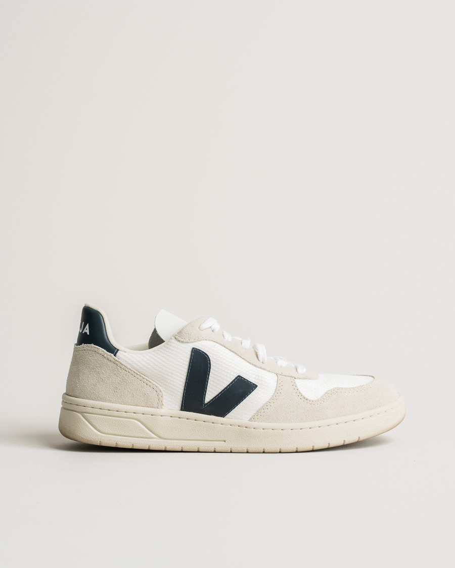 Homme | Veja V-10 Mesh Sneaker White Nautico | Pre-owned | Veja V-10 Mesh Sneaker White Nautico