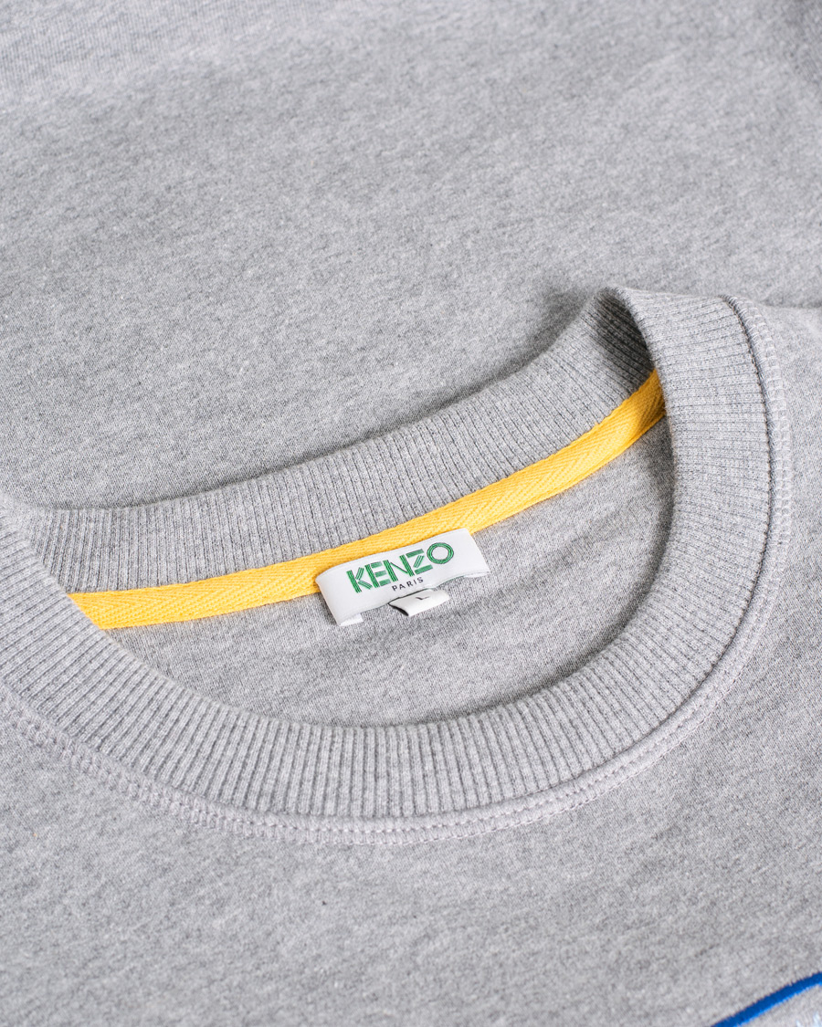 Homme | Kenzo Tiger Valentine Sweatshirt Light Grey | Pre-owned | Kenzo Tiger Valentine Sweatshirt Light Grey