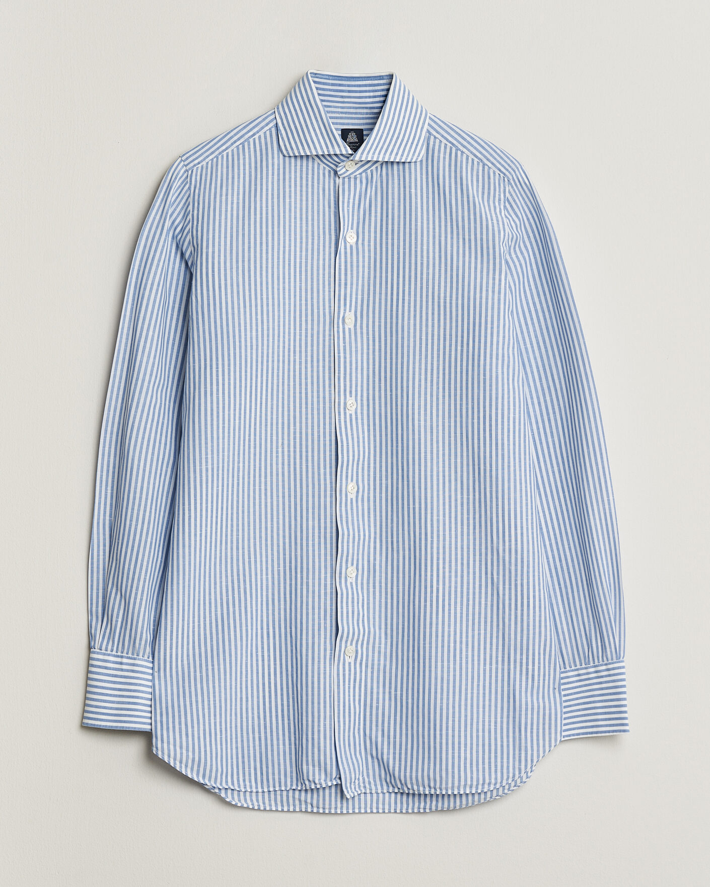 Homme | Finamore Napoli Slim Fit Shirt Blue Stripe 38 - S | Pre-owned | Finamore Napoli Slim Fit Shirt Blue Stripe 38 - S