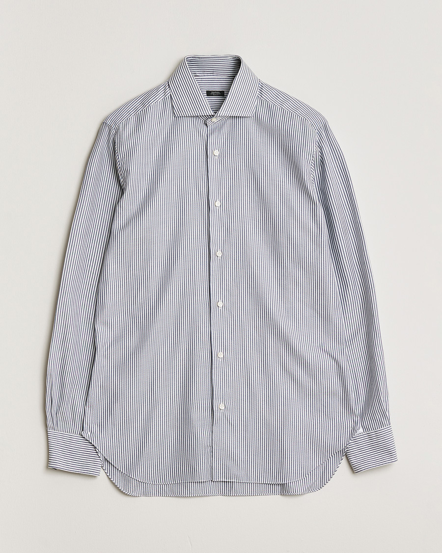 Homme | Barba Napoli Cutaway Shirt Blue Striped 40 - M | Pre-owned | Barba Napoli Cutaway Shirt Blue Striped 40 - M