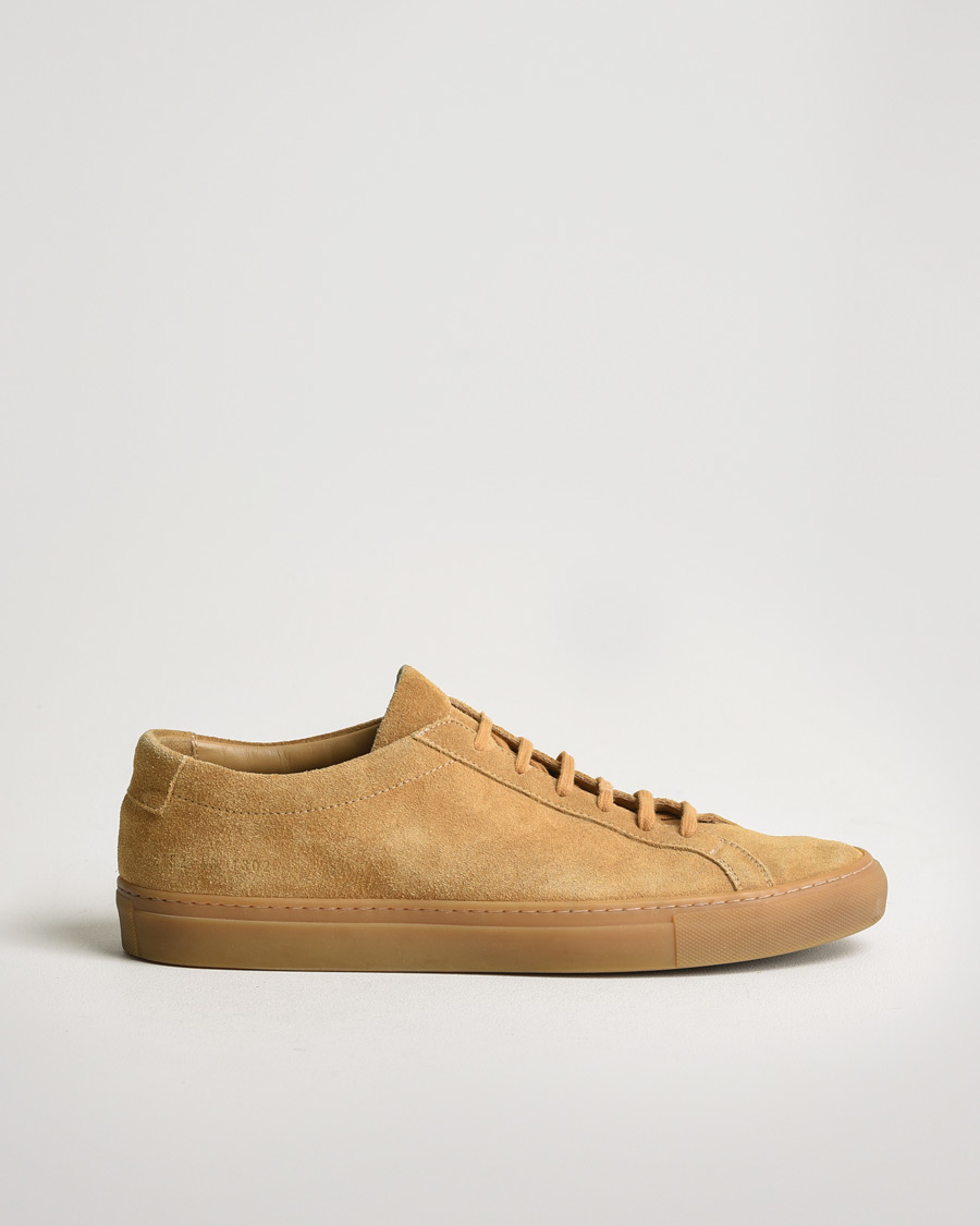 Heren | Common Projects Original Achilles Suede Sneaker Tan | Pre-owned | Common Projects Original Achilles Suede Sneaker Tan