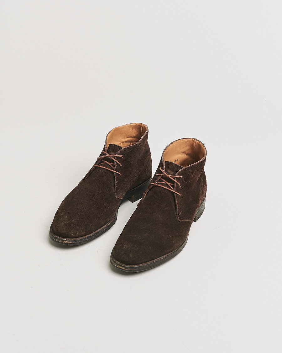 Heren | Crockett & Jones Chiltern Dainite Chukka Boot Brown Suede UK7,5 - EU41,5 | Pre-owned | Crockett & Jones Chiltern Dainite Chukka Boot Brown Suede UK7,5 - EU41,5