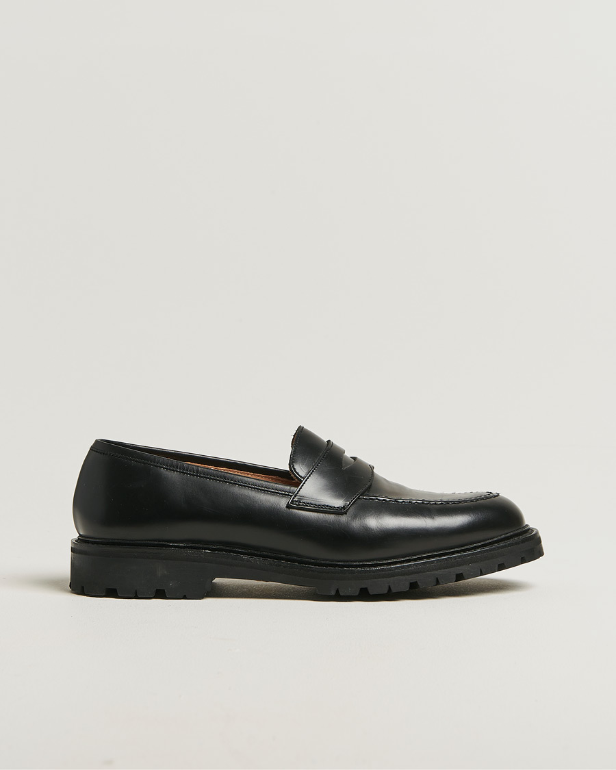 Homme | Crockett & Jones Henley 3 Loafers Black Cavalry Calf UK8 - EU42 | Pre-owned | Crockett & Jones Henley 3 Loafers Black Cavalry Calf UK8 - EU42
