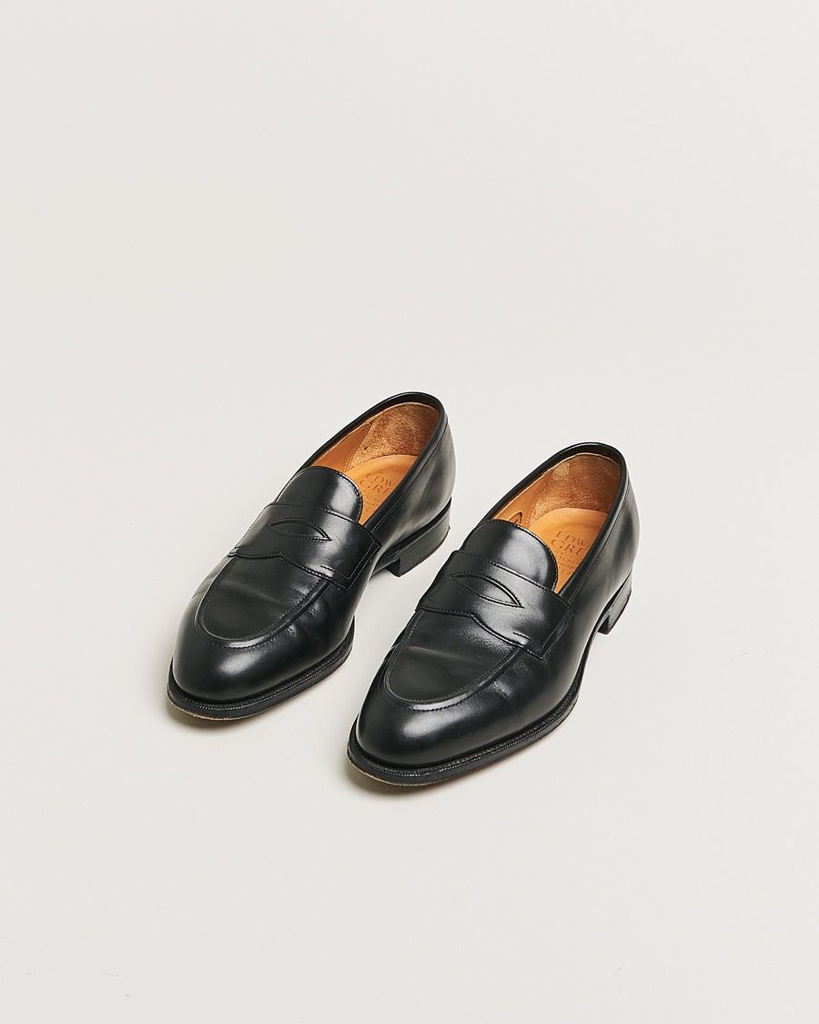 Homme | Edward Green Piccadilly Penny Loafer Black Calf | Pre-owned | Edward Green Piccadilly Penny Loafer Black Calf