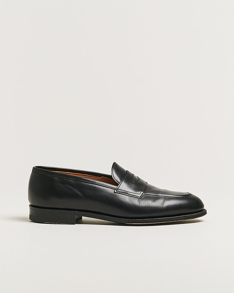 Homme | Edward Green Piccadilly Penny Loafer Black Calf | Pre-owned | Edward Green Piccadilly Penny Loafer Black Calf