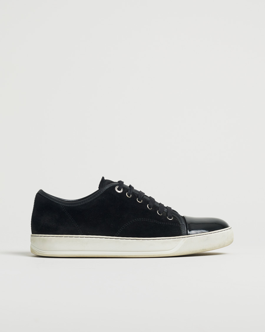 Heren | Lanvin DBB1 Patent Cap Toe Sneaker Black | Pre-owned | Lanvin DBB1 Patent Cap Toe Sneaker Black