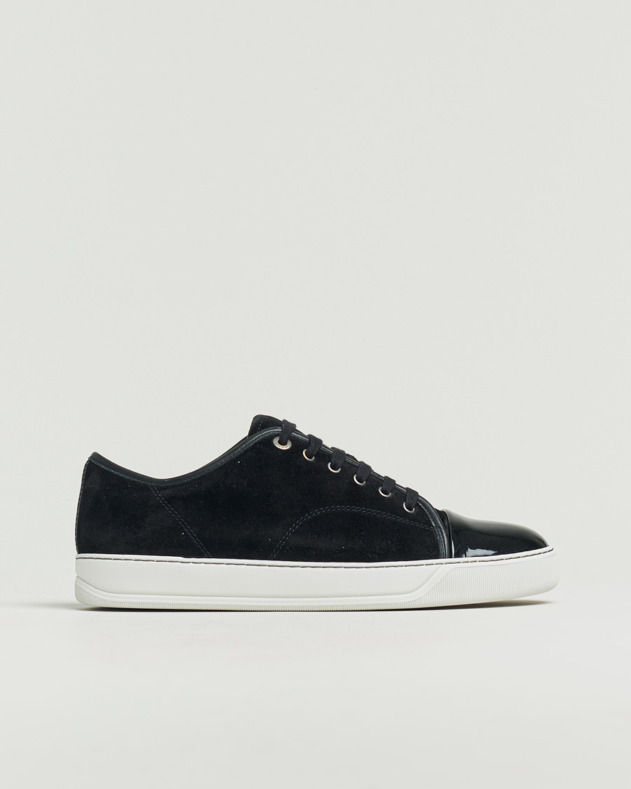 Homme | Lanvin DBB1 Patent Cap Toe Sneaker Black | Pre-owned | Lanvin DBB1 Patent Cap Toe Sneaker Black