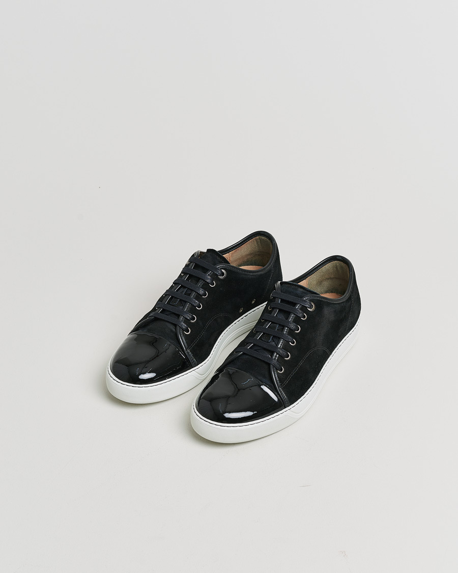 Heren | Pre-owned Schoenen | Pre-owned | Lanvin DBB1 Patent Cap Toe Sneaker Black UK10 - EU44