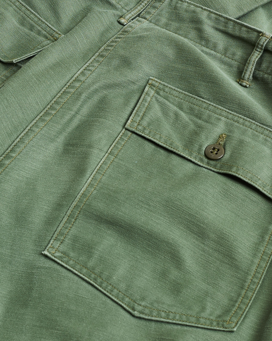 Homme | Pre-owned Pantalons | Pre-owned | orSlow Slim Fit Original Sateen Fatigue Pants Green M