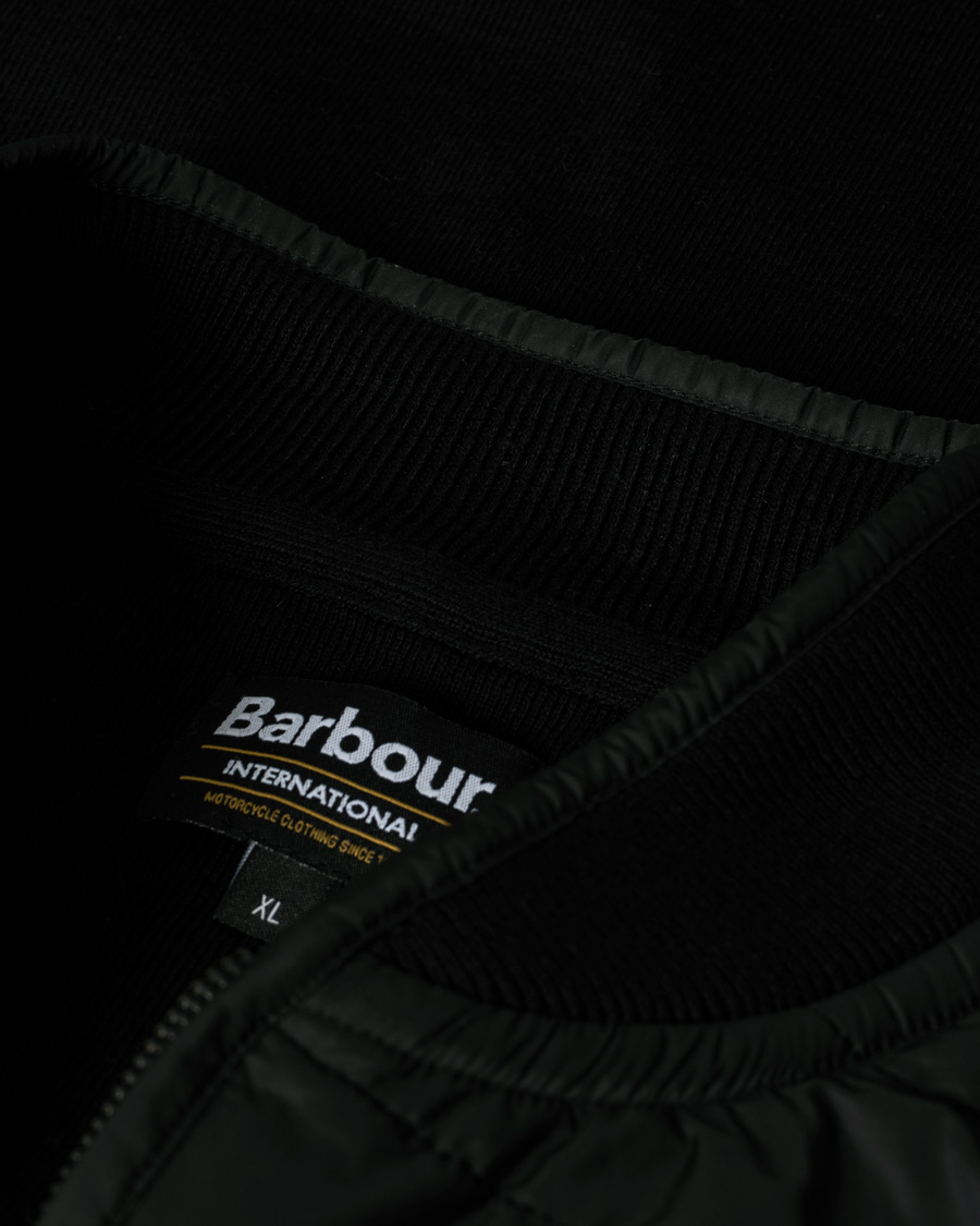 Heren | Truien | Pre-owned | Barbour International Baffle Zip Through Sweater Black