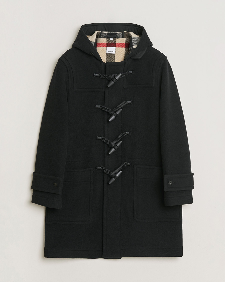 Homme | Pre-owned Manteaux Et Vestes | Pre-owned | Burberry Wool Duffle Coat Black 50