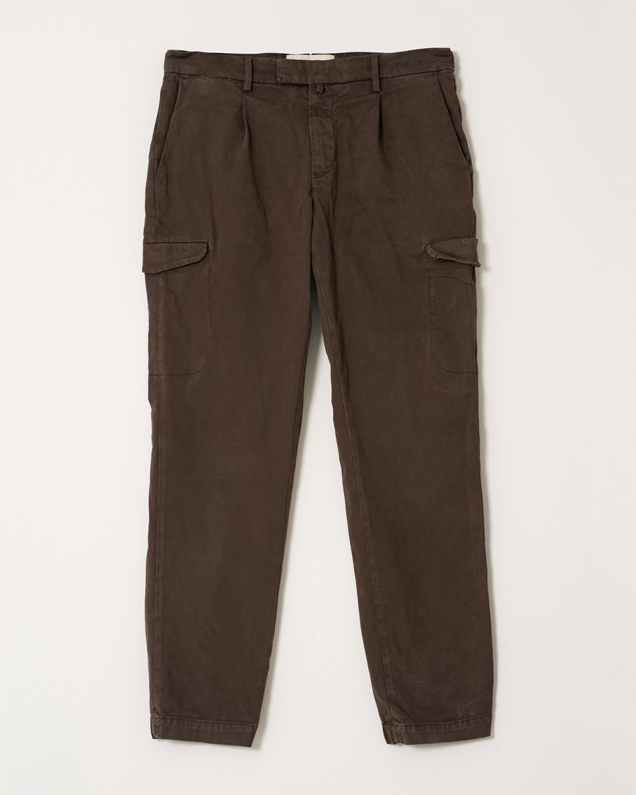 Heren | Broeken | Pre-owned | Briglia 1949 Brushed Cotton Cargo Trousers Brown 46