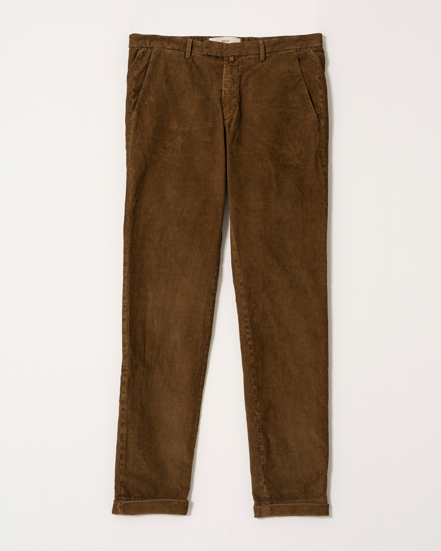 Homme | Pantalons | Pre-owned | Briglia 1949 Slim Fit Corduroy Trousers Light Brown 48