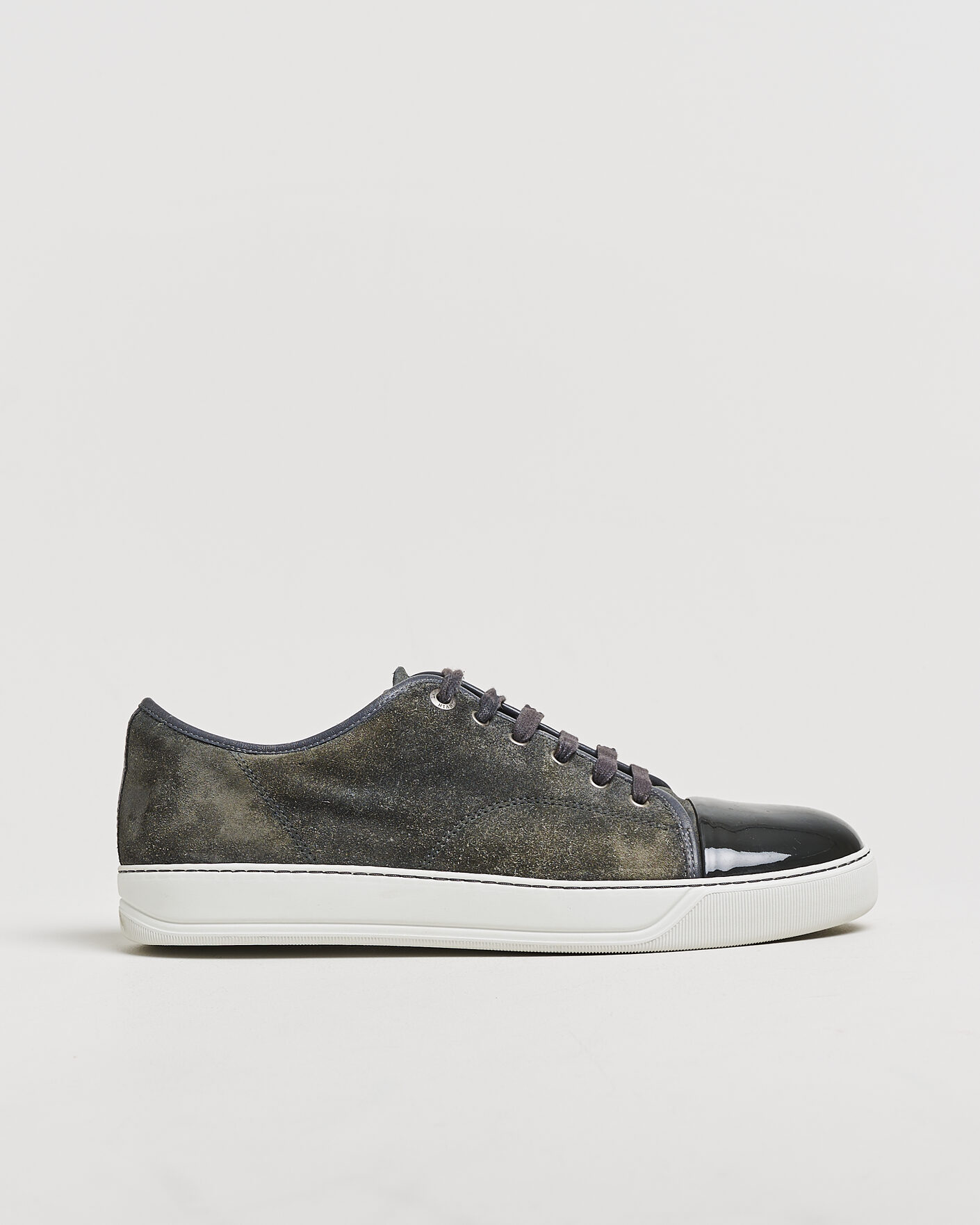 Homme | Pre-owned Chaussures | Pre-owned | Lanvin DBB1 Patent Cap Toe Sneaker Dark Grey UK10 - EU44