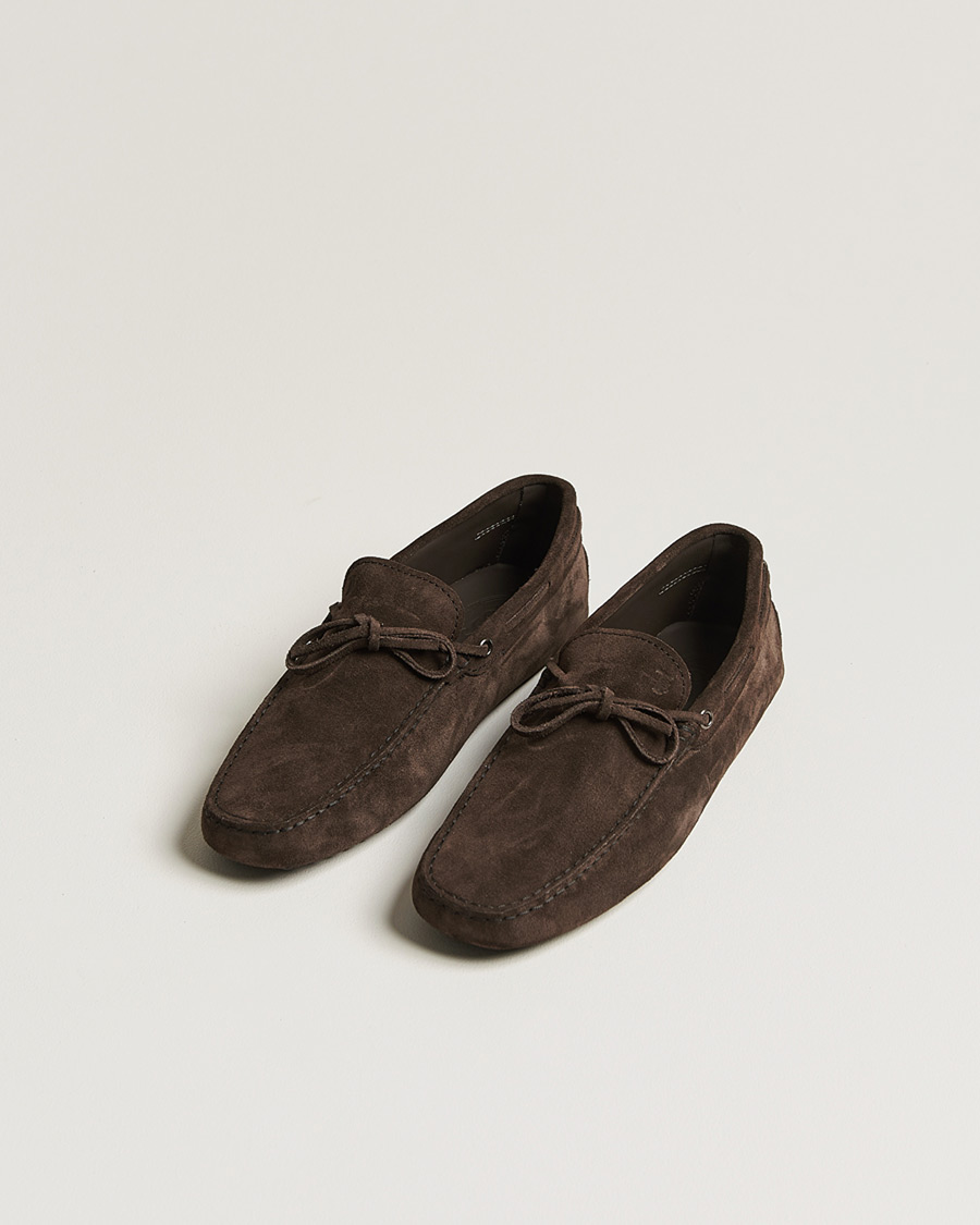 Heren | Pre-owned Schoenen | Pre-owned | Tod's Lacetto Gommino Carshoe Dark Brown Suede UK8 - EU42