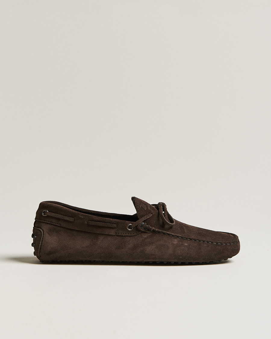 Heren | Pre-owned Schoenen | Pre-owned | Tod's Lacetto Gommino Carshoe Dark Brown Suede UK8 - EU42