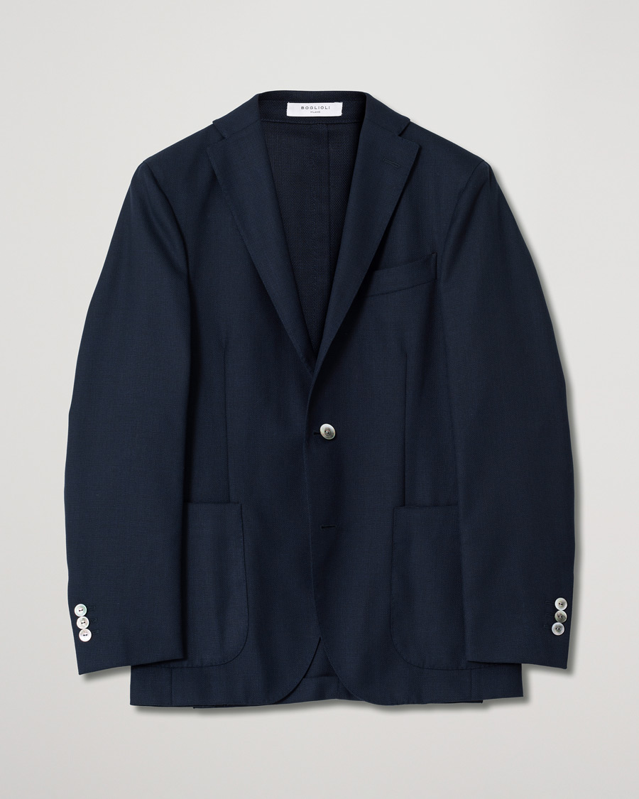 Heren | Blazers | Pre-owned | Boglioli K Jacket Wool Hopsack Blazer Navy