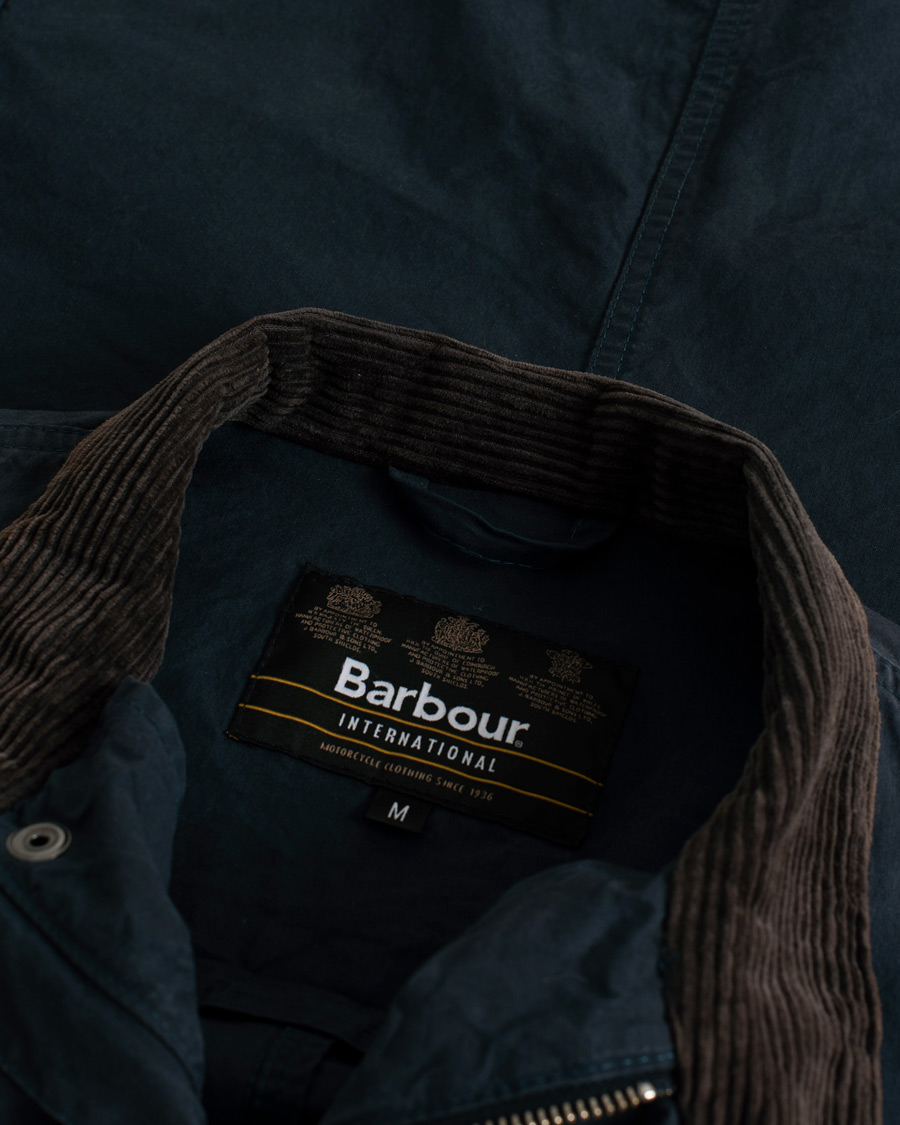 Homme | Barbour International Summer Wash Duke Casual Jacket Navy | Pre-owned | Barbour International Summer Wash Duke Casual Jacket Navy