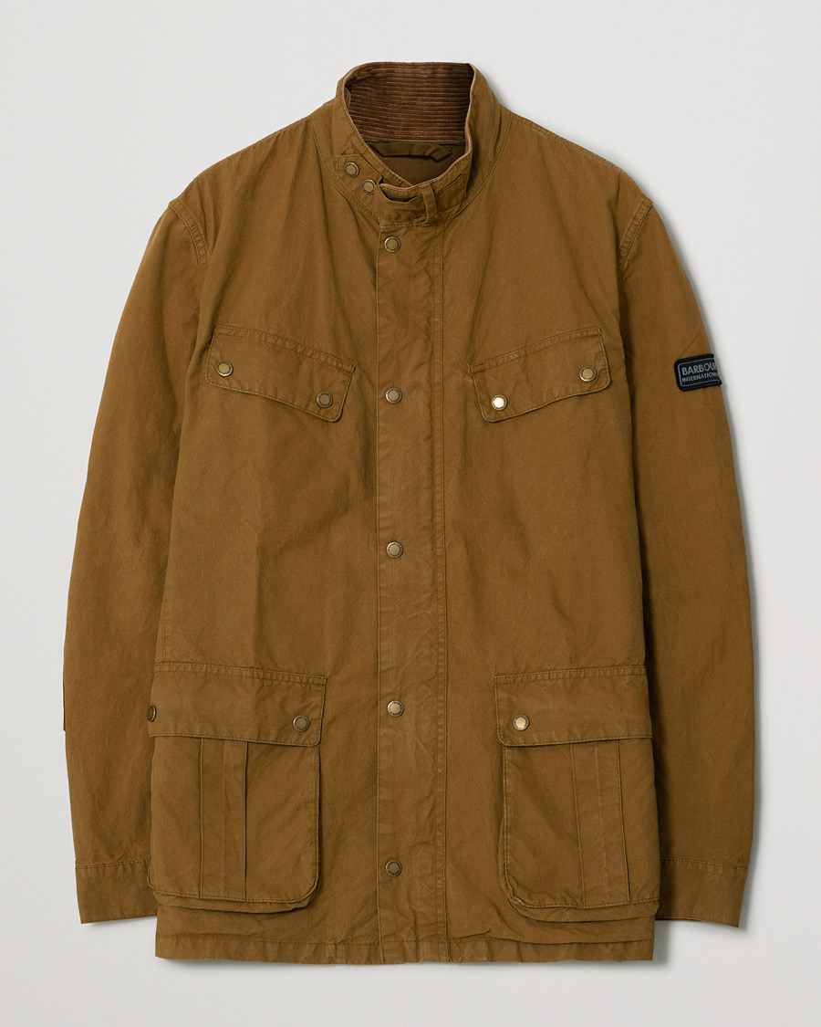 Homme | Barbour International Summer Wash Duke Casual Jacket Khaki Sand L | Pre-owned | Barbour International Summer Wash Duke Casual Jacket Khaki Sand L