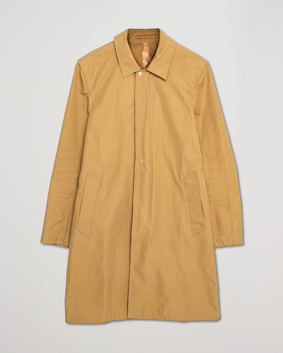 Homme | Manteaux Et Vestes | Pre-owned | Private White V.C. Unlined Cotton Ventile Mac Coat 3.0 Mustard