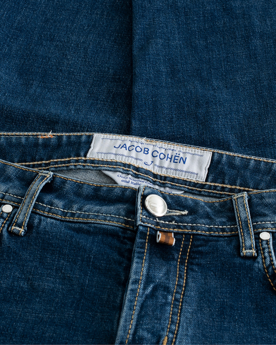 Homme | Jeans | Pre-owned | Jacob Cohën 688 Slim Fit Jeans Mid Blue