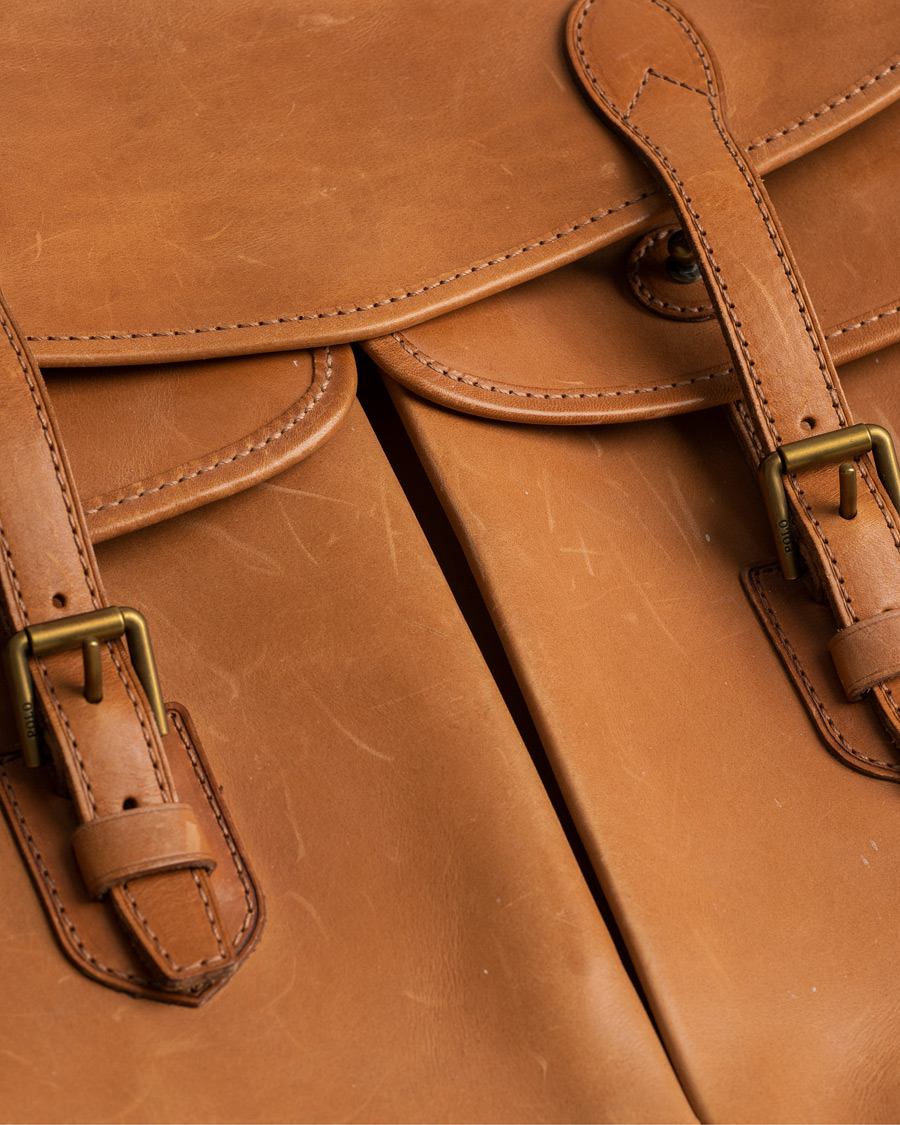 Homme | Polo Ralph Lauren Leather Duffle Bag Natural | Pre-owned | Polo Ralph Lauren Leather Duffle Bag Natural
