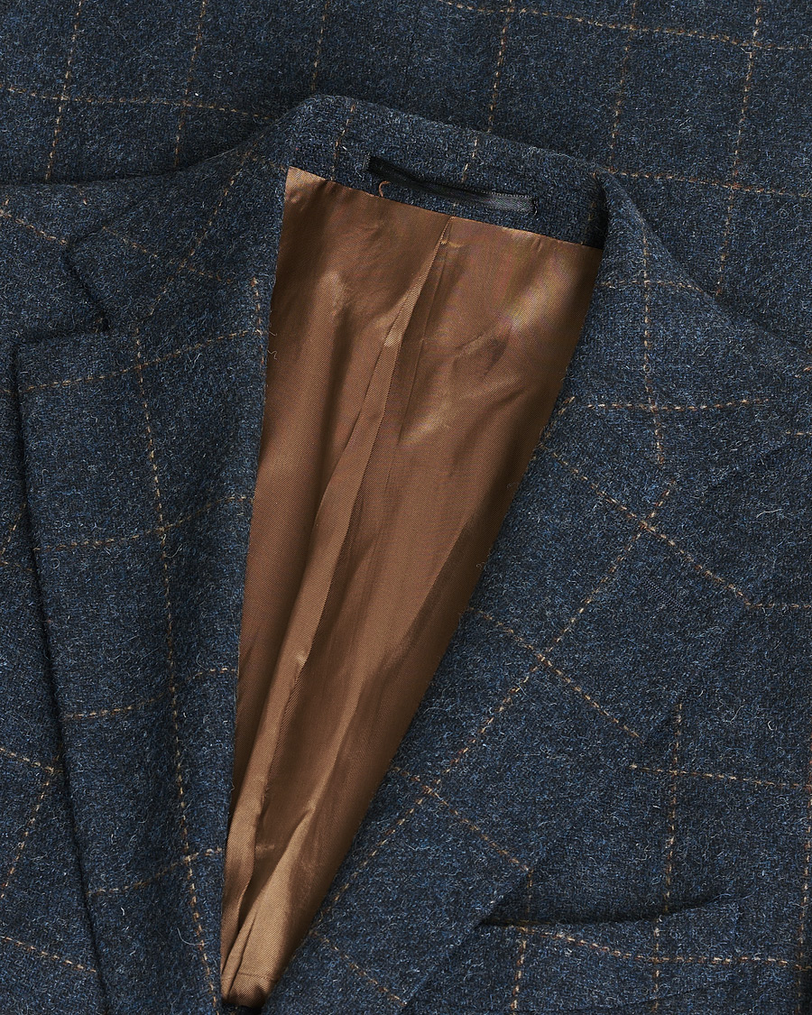 Heren | Pre-owned Blazers | Pre-owned | Walker Slater Edward Tweed Cheked Blazer Navy UK40 - EU50