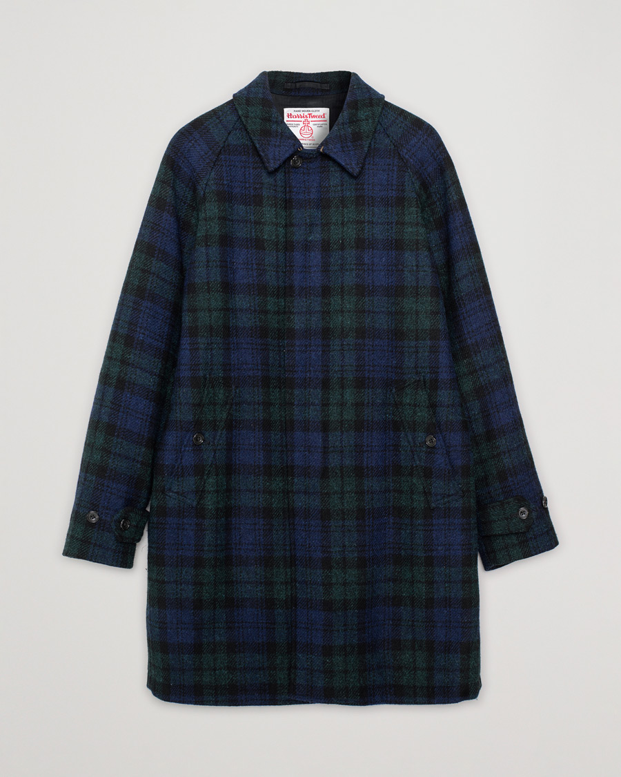 Heren | Jassen | Pre-owned | BEAMS PLUS Balmacaan Harris Tweed Coat Blackwatch