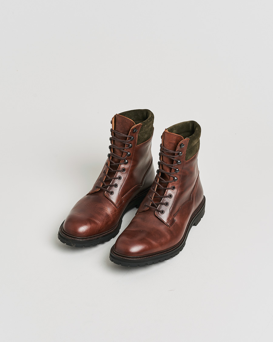 Homme | Crockett & Jones Ross Boot Vibram Sole Chocolate Hurricane Hide UK10 - EU44,5 | Pre-owned | Crockett & Jones Ross Boot Vibram Sole Chocolate Hurricane Hide UK10 - EU44,5