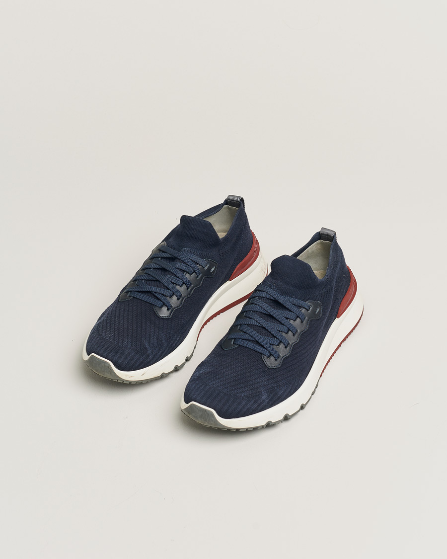 Heren | Brunello Cucinelli Mesh Running Sneakers Navy | Pre-owned | Brunello Cucinelli Mesh Running Sneakers Navy