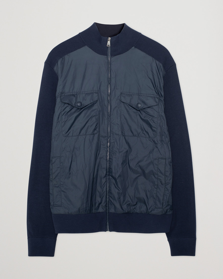 Heren | Ralph Lauren Purple Label Hybrid Zip Sweater Classic Navy | Pre-owned | Ralph Lauren Purple Label Hybrid Zip Sweater Classic Navy