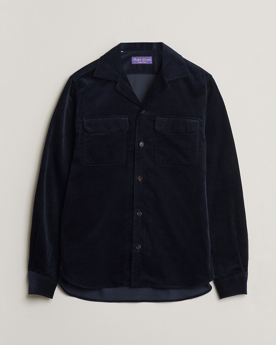 Homme | Pre-owned Chemises | Pre-owned | Ralph Lauren Purple Label Double Pocket Overshirt Classic Navy S
