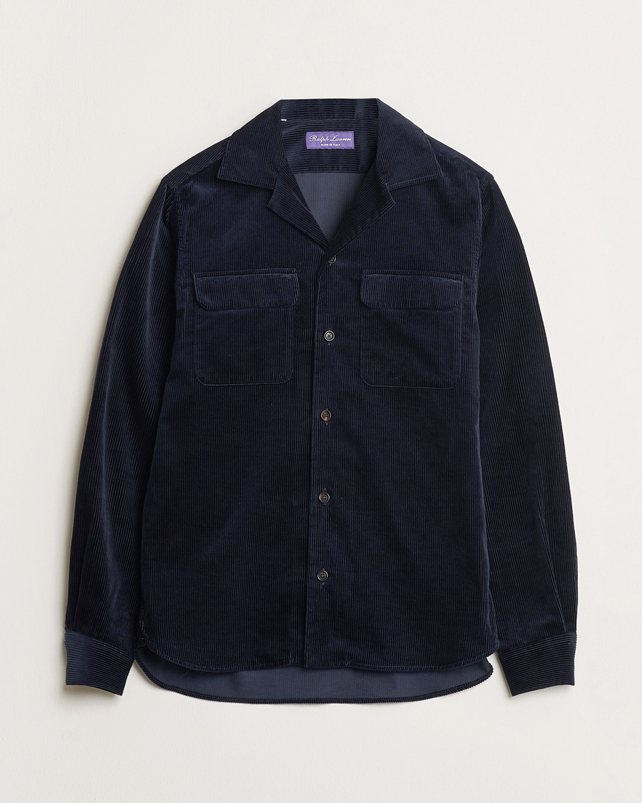 Homme | Ralph Lauren Purple Label Double Pocket Overshirt Classic Navy S | Pre-owned | Ralph Lauren Purple Label Double Pocket Overshirt Classic Navy S